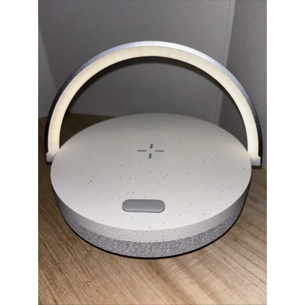 EZVALO Wireless Phone Charger & Music Lamp 4 in 1 Bedside Touch Lamp LED Light